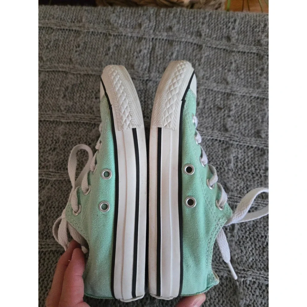 CONVERSE Chuck Taylor All Star Low Top Mint Green Kids Sneakers SIZE 12